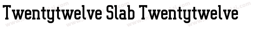 Twentytwelve Slab TwentytwelveSlab字体转换